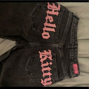 Hello Kitty x Bershka Vintage Black Jeans